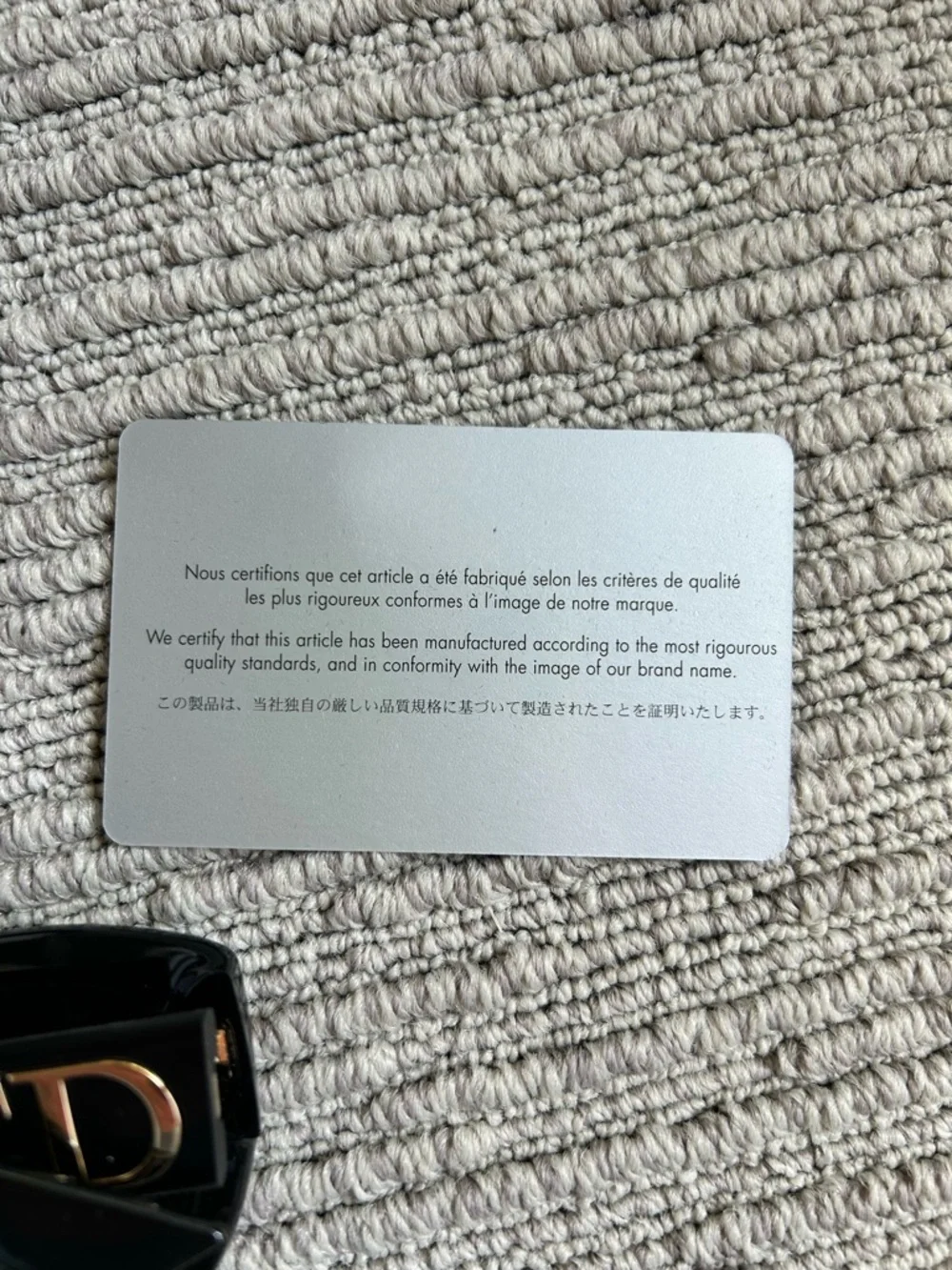 Dior Black Sunglasses with Gold Logo Accent - Picture 3 of 3